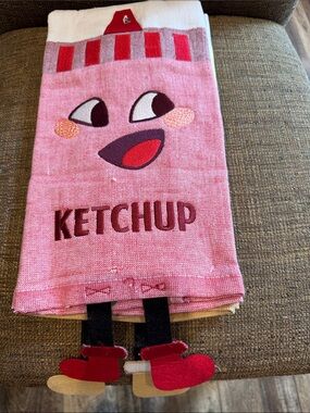 Ketchup mustard face kitchen hand towels